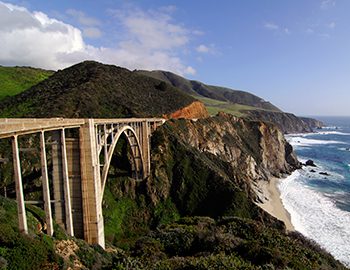 Bixby Bridge on a group camping road trip with Green Tortoise in Big Sur, California