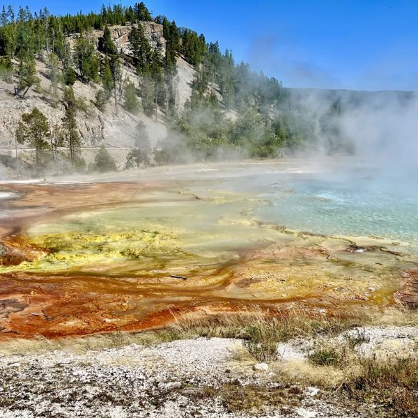 Colorful pools of Yellowstone National Park