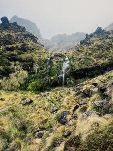 Soda Springs waterfall on the Tongariro Alpine Crossing Day Hike