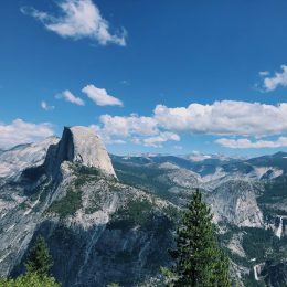 Experience a group camping adventure in Yosemite National Park.