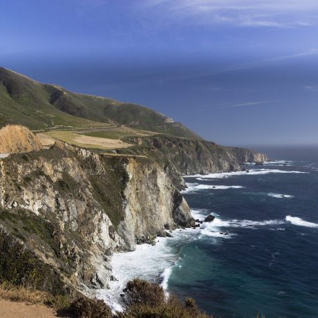 The Pacific Coast views from a Green Tortoise adventure coach